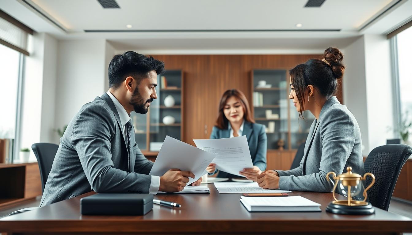 Business agreement signing