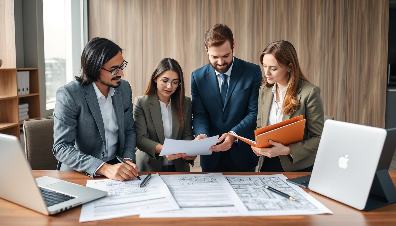 Family examining legal documents